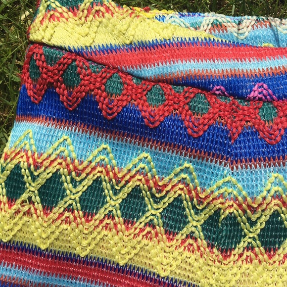 Modamix Boho Multi Coloured Mini Skirt - Picture 4 of 9